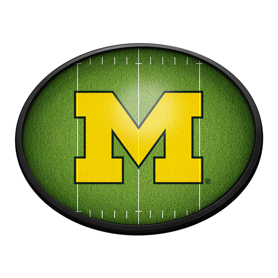 Michigan Wolverines ON THE 50 Slimline LED Wall Sign ~ OVAL