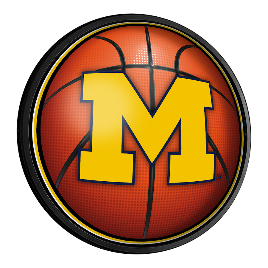 Michigan Wolverines Slimline LED Wall Sign ~ BASKETBALL