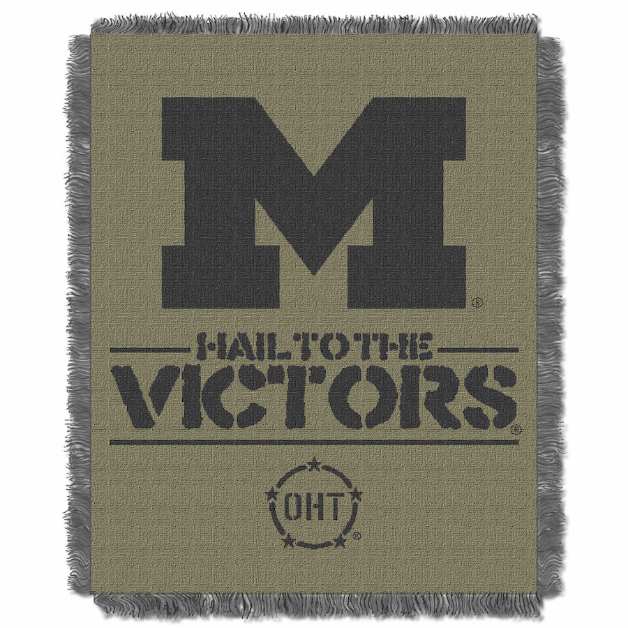 Michigan Wolverines OHT Rank Jacquard Throw Blanket