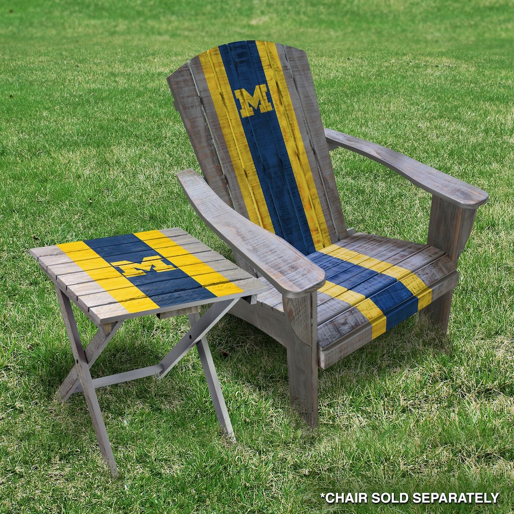 Michigan Wolverines Wooden Adirondack Folding Table