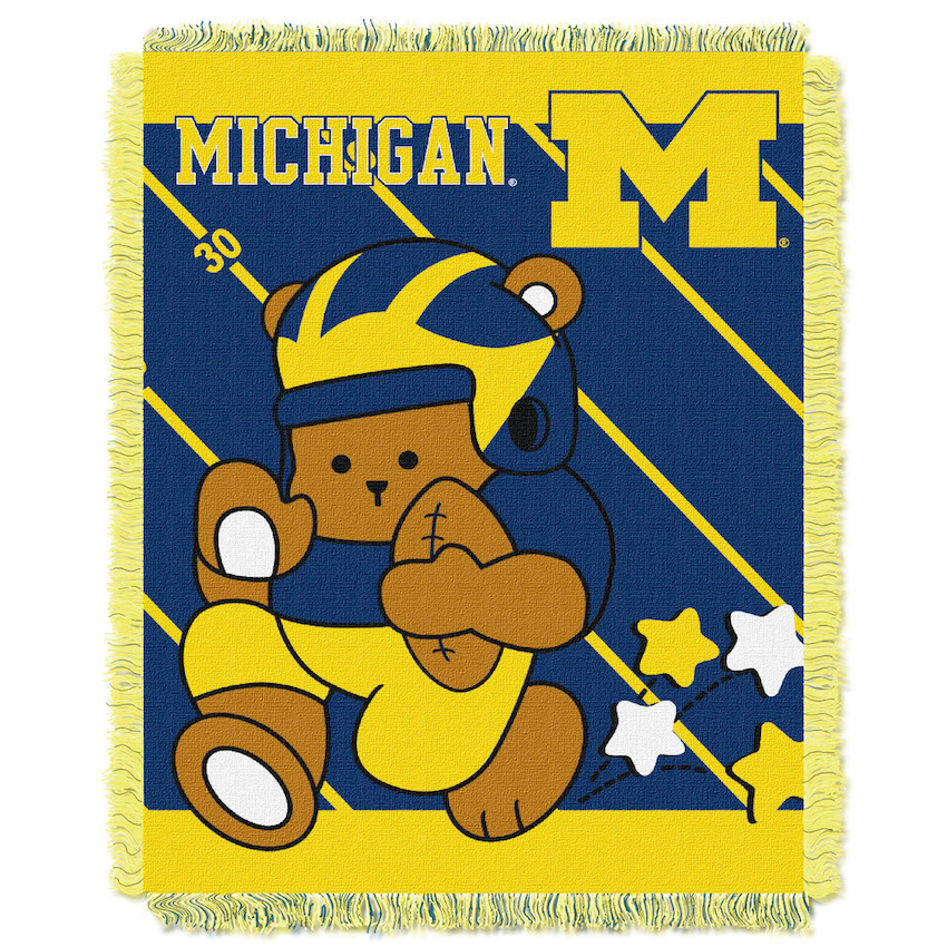 Michigan Wolverines Woven Baby Blanket 36 x 48