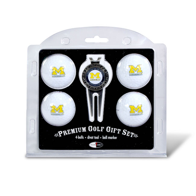 Michigan Wolverines 4 Golf Ball and Divot Tool Set