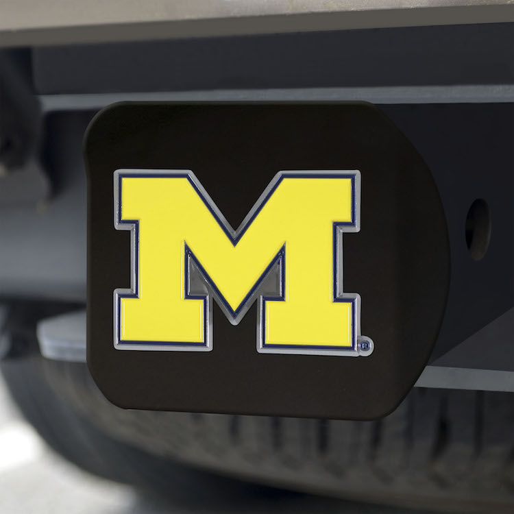 Michigan Wolverines Black and Color Trailer Hitch Cover