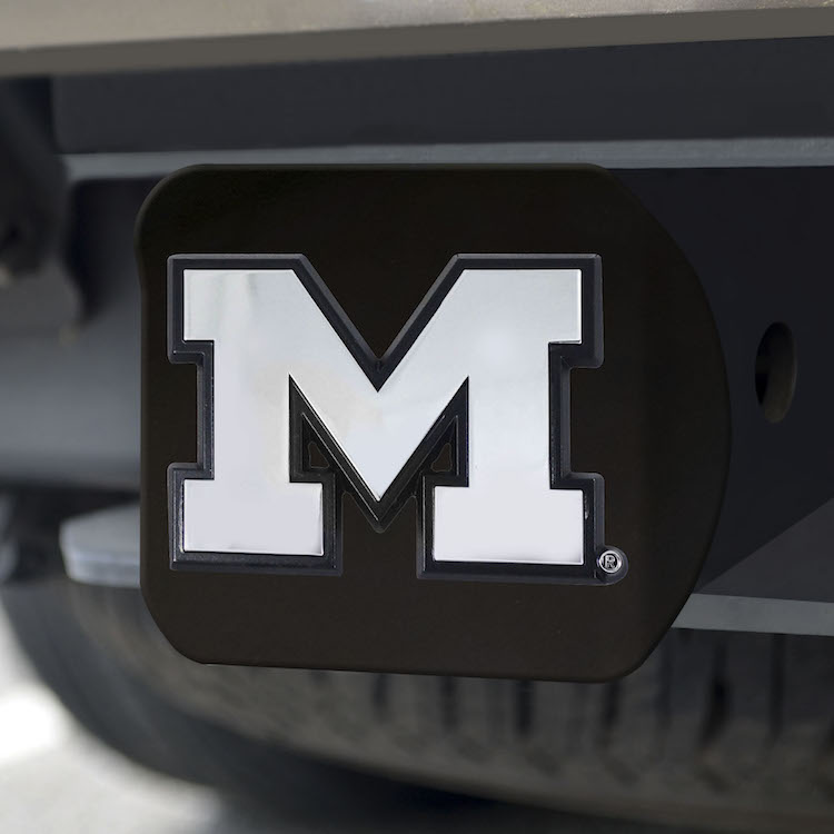 Michigan Wolverines BLACK Trailer Hitch Cover