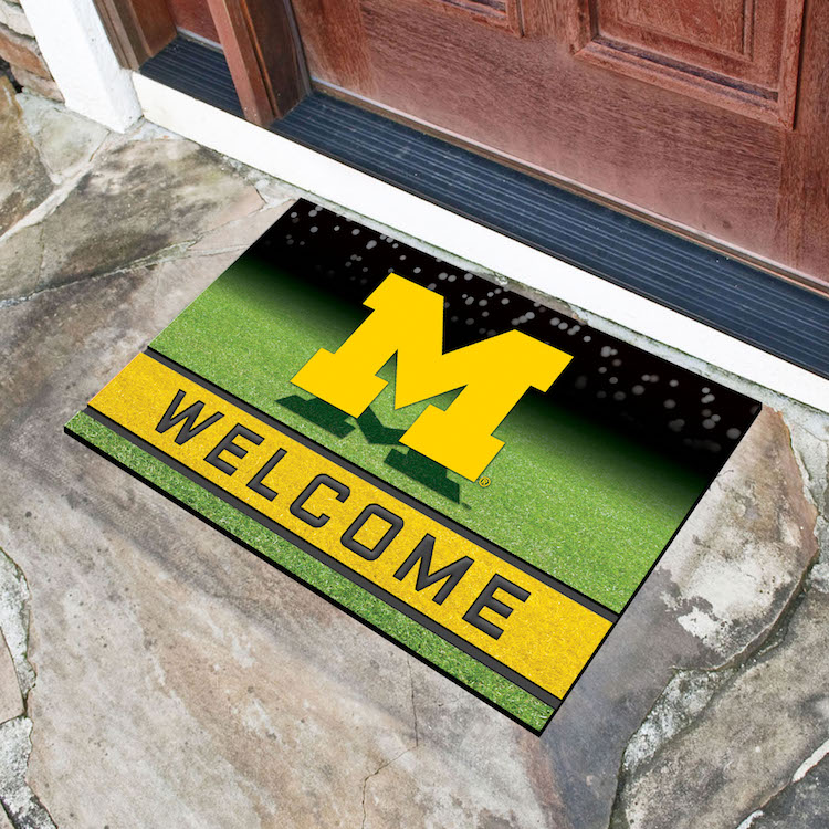 Michigan Wolverines Recycled Crumb Rubber Door Mat