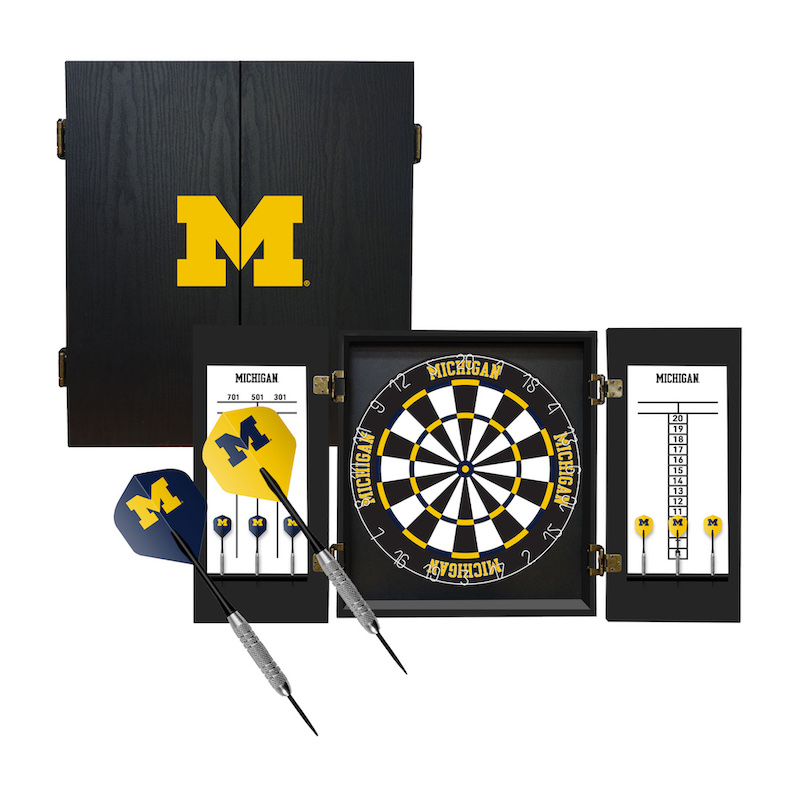 Michigan Wolverines Dart Cabinet