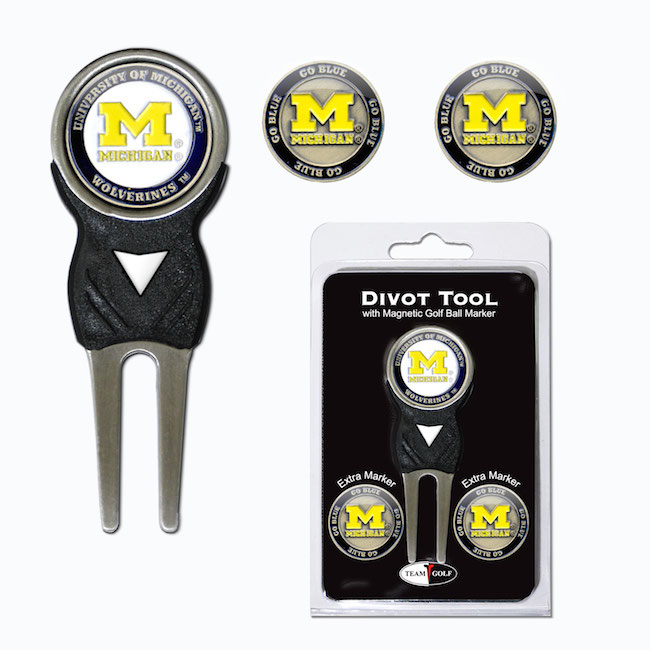 Michigan Wolverines 3 Marker Signature Divot Tool Pack