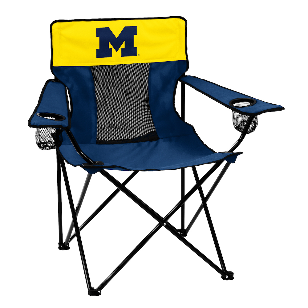 Michigan Wolverines ELITE logo folding camp style chair