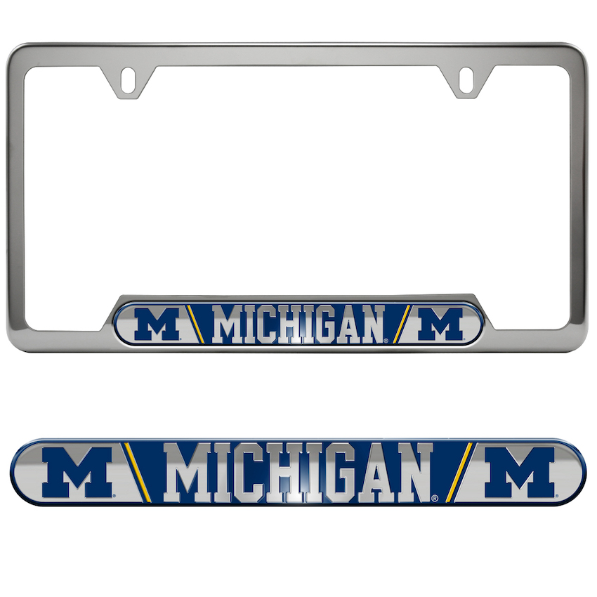 Michigan Wolverines Embossed License Plate Frame