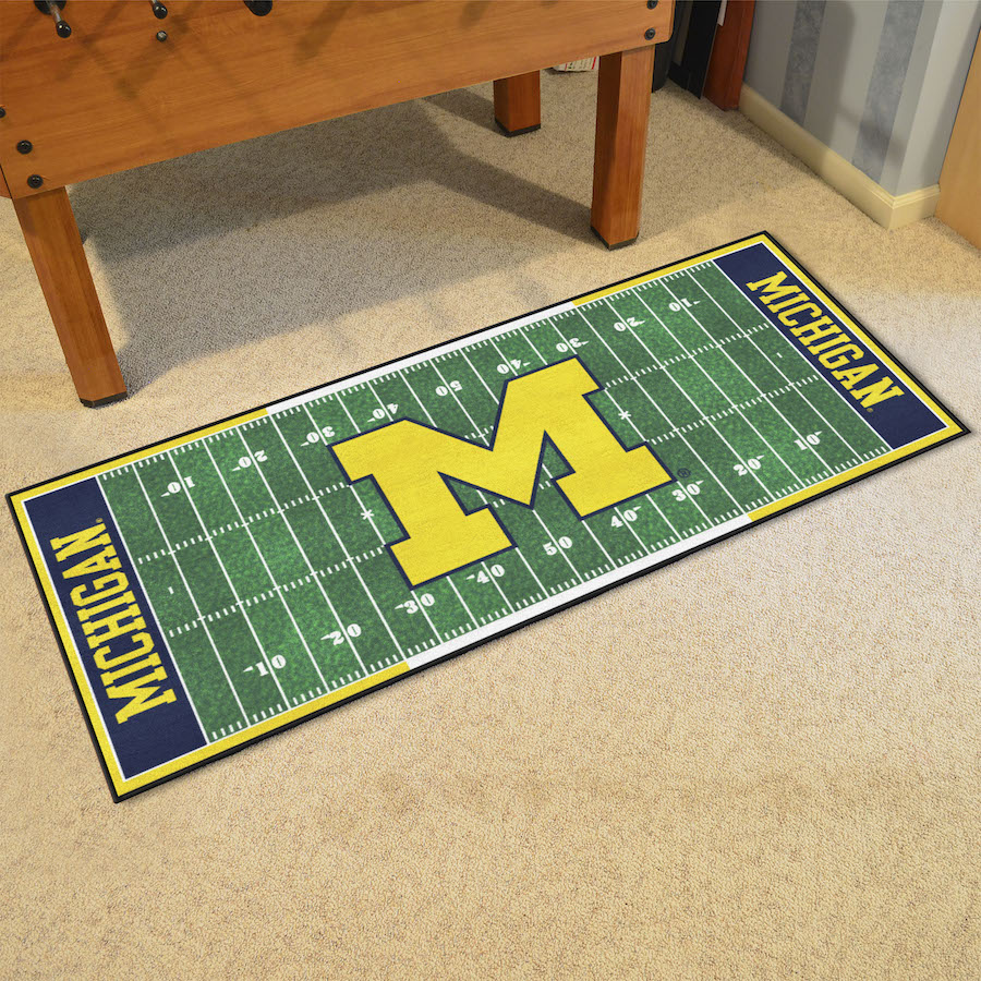 Michigan Wolverines 30 x 72 Football Field Carpet Runner