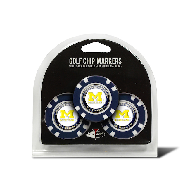 Michigan Wolverines 3 Pack Golf Chips