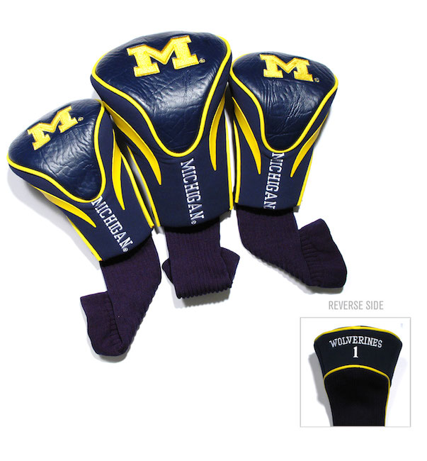 Michigan Wolverines 3 Pack Contour Headcovers