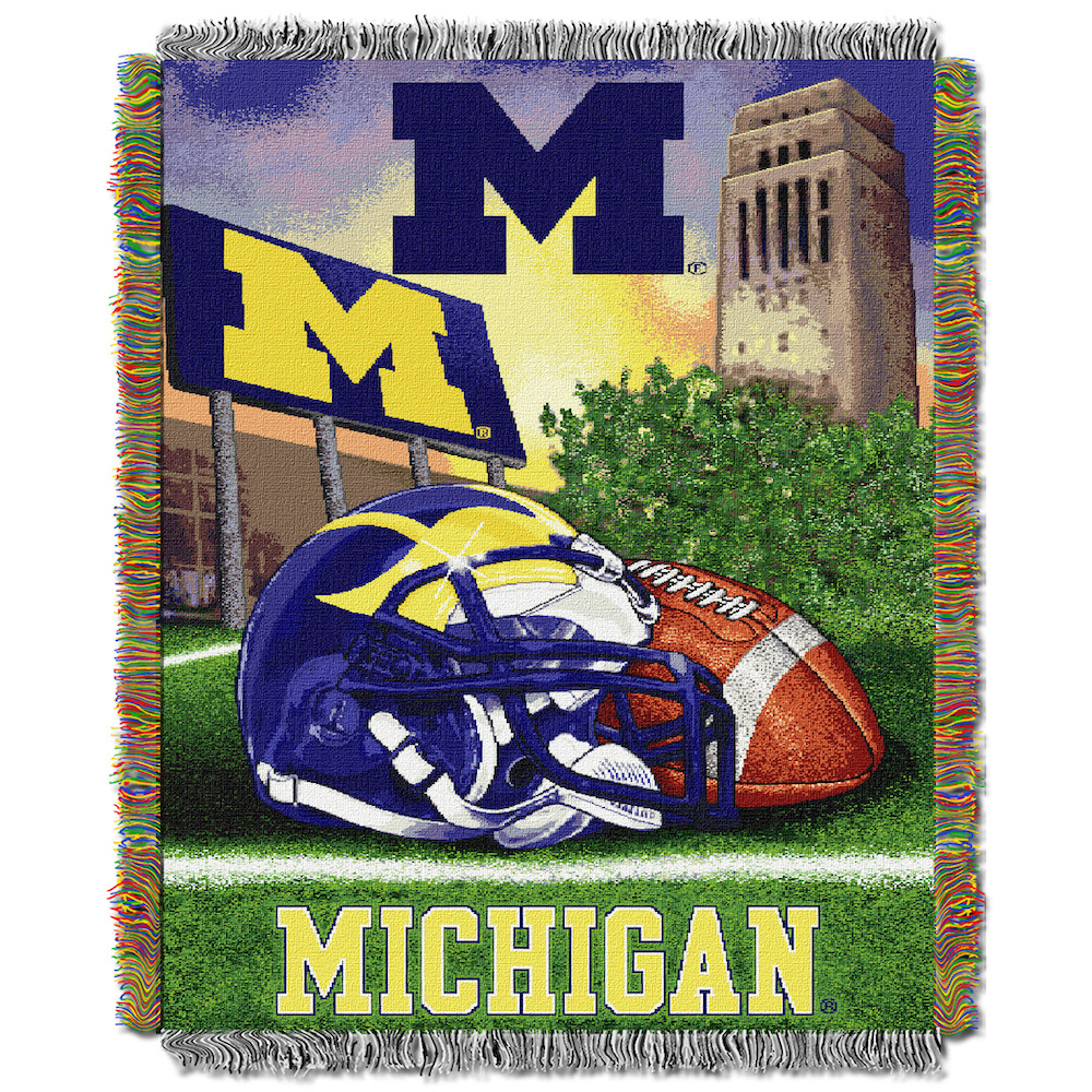 Michigan Wolverines Home Field Advantage Series Tapestry Blanket 48 x 60