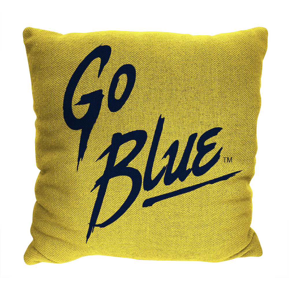 Michigan Wolverines Double Sided INVERT Woven Pillow