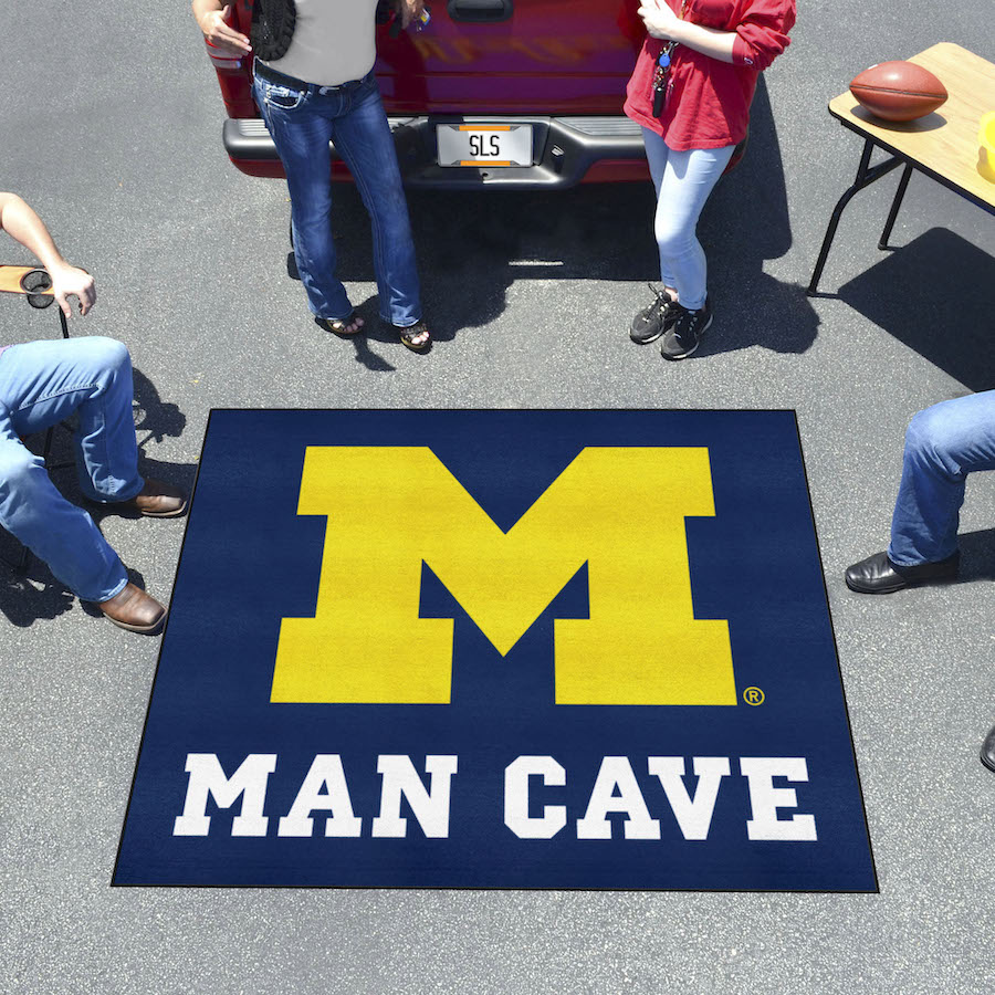 Michigan Wolverines MAN CAVE TAILGATER 60 x 72 Rug