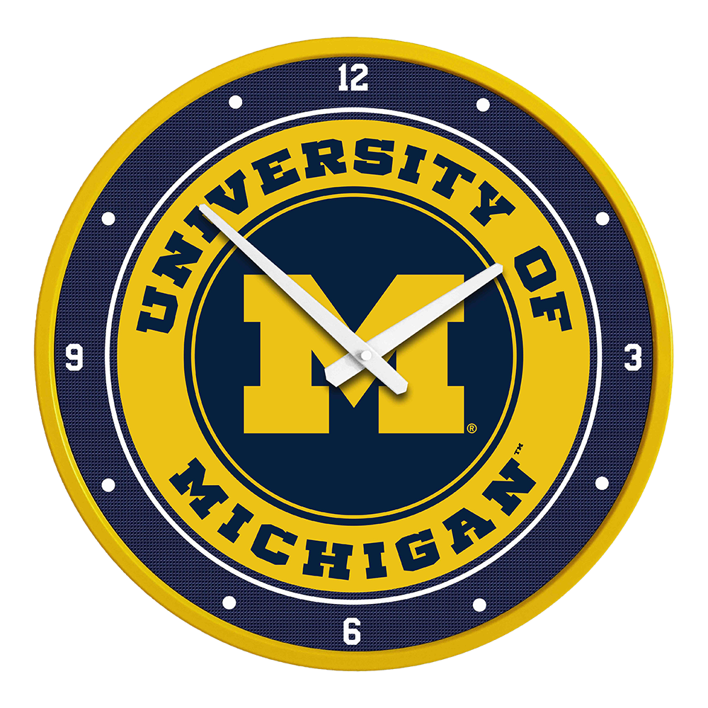 Michigan Wolverines Modern Disc Wall Clock