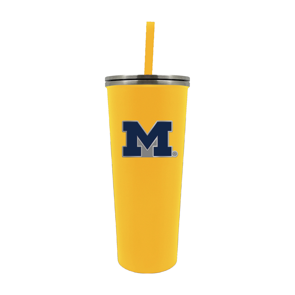 Michigan Wolverines 24 oz Team Color Skinny Tumbler