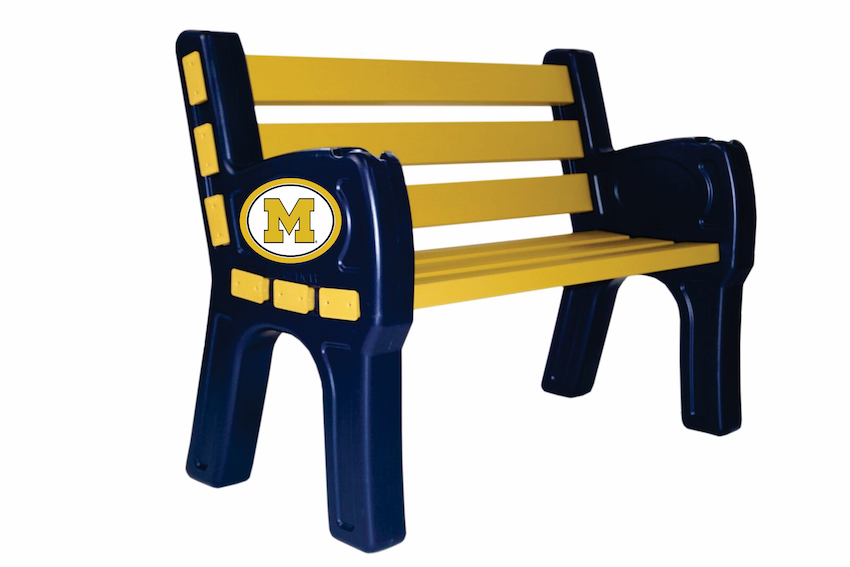 Michigan Wolverines Park Bench