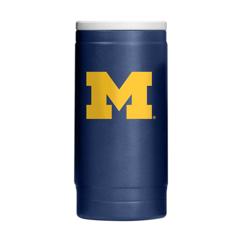 Michigan Wolverines Powder Coated 12 oz. Slim Can Coolie