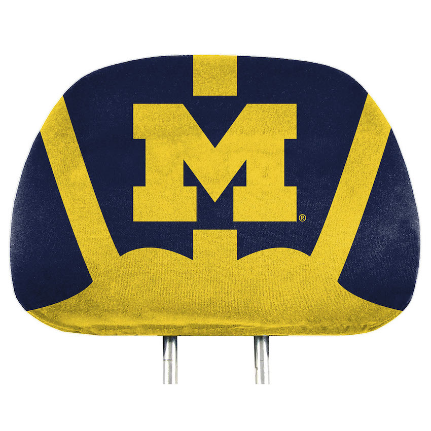 Michigan Wolverines Printed Head Rest Covers