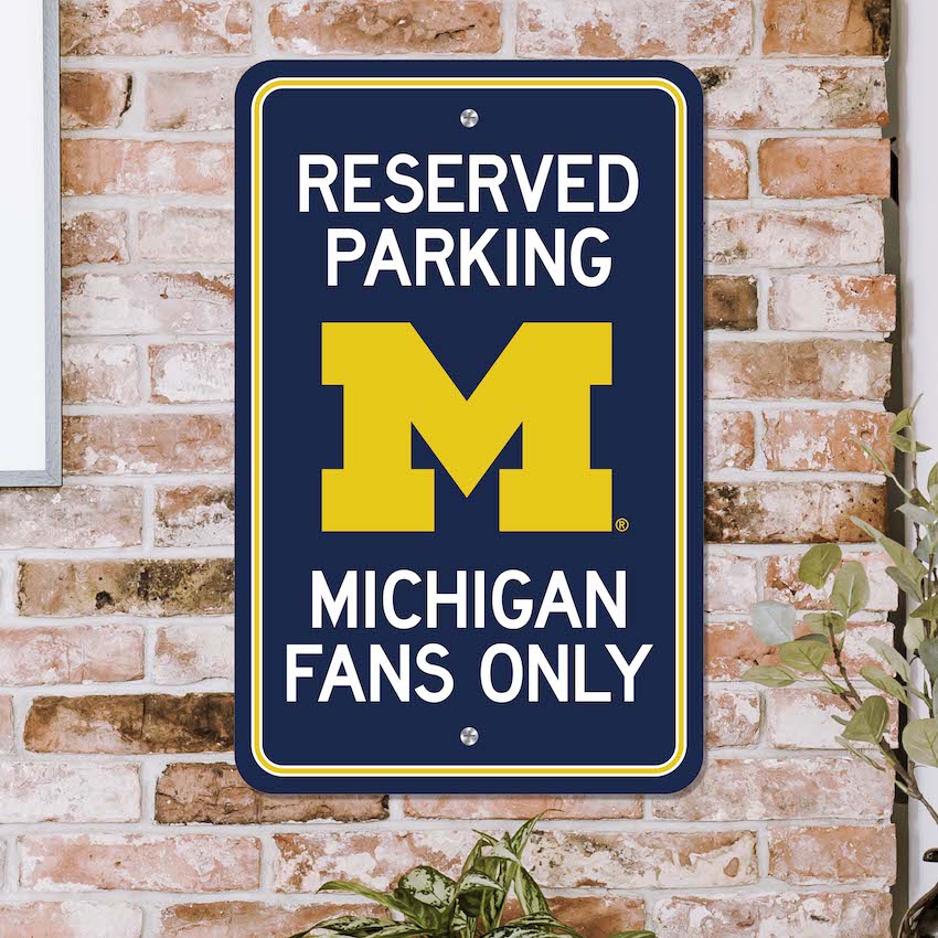 Michigan Wolverines RESERVED Parking Sign