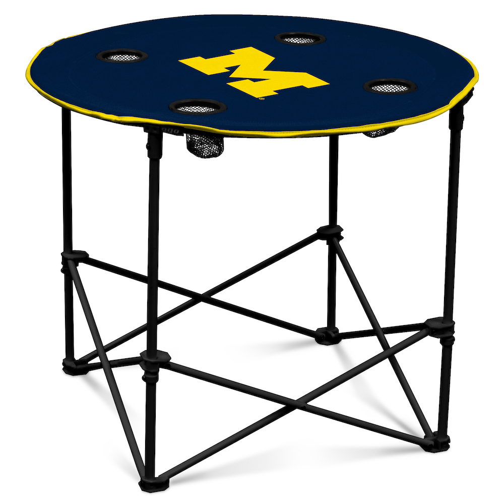 Michigan Wolverines Round Tailgate Table