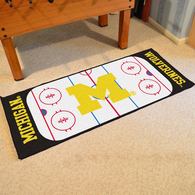 Michigan Wolverines 30 x 72 Hockey Rink Carpet Runner