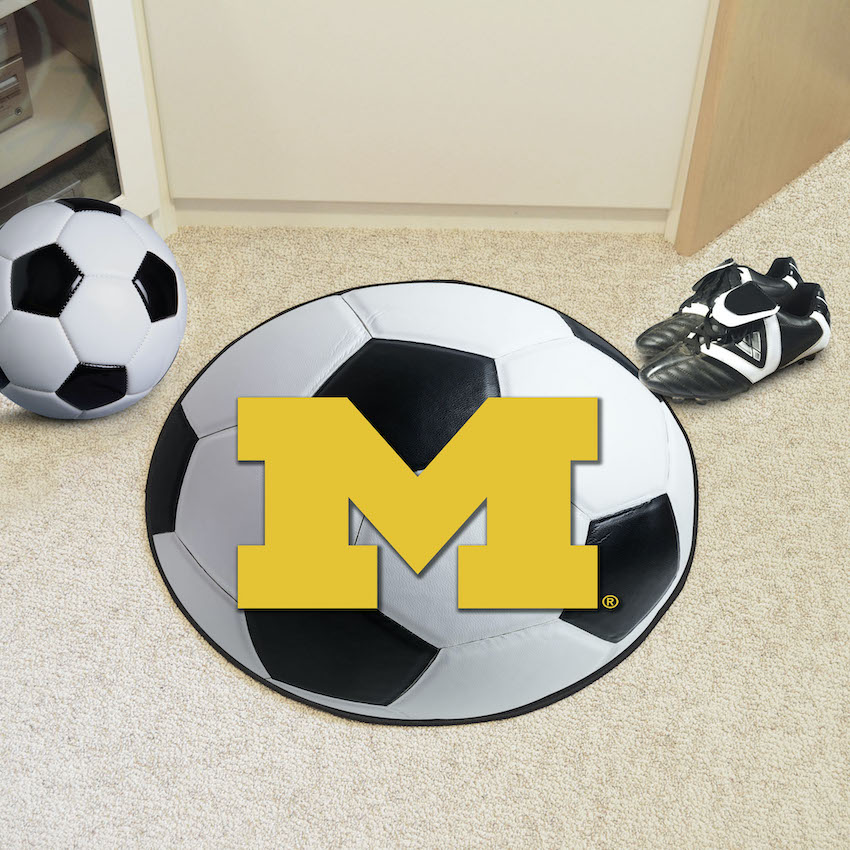 Michigan Wolverines SOCCER BALL Mat