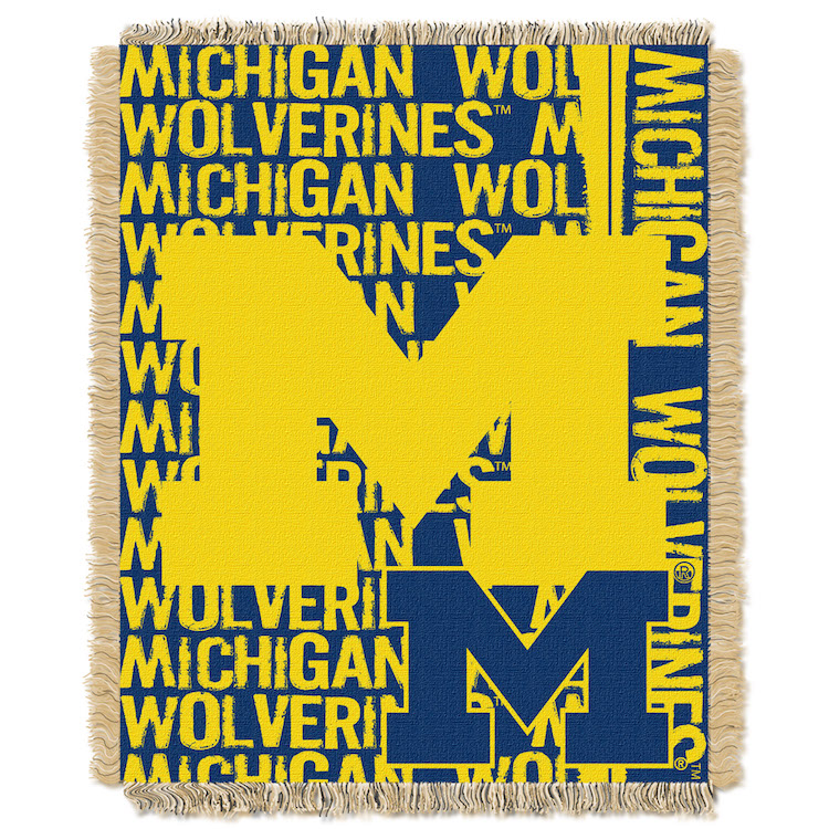 Michigan Wolverines Double Play Tapestry Blanket 48 x 60