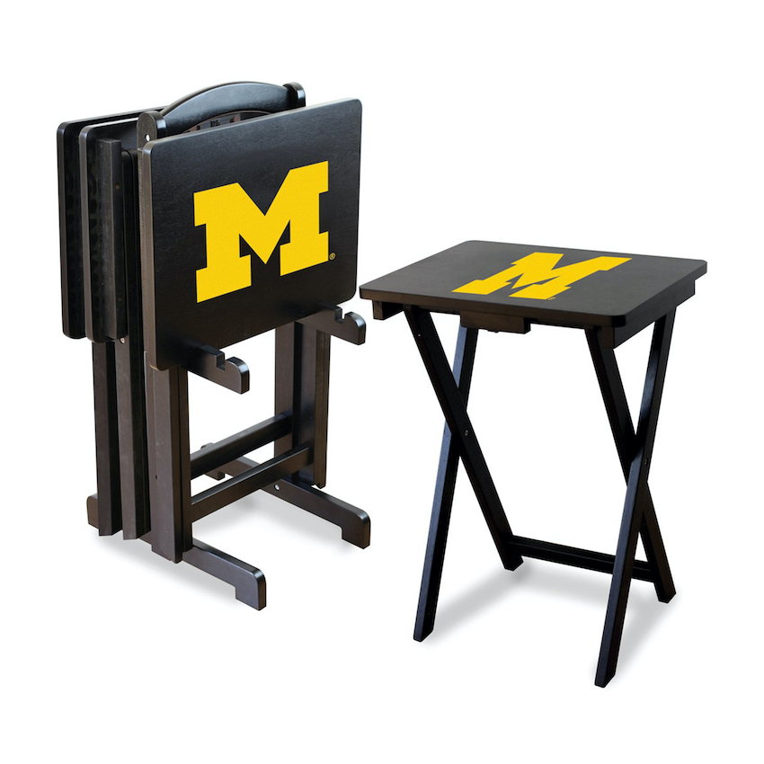 Michigan Wolverines TV Snack Tray Set