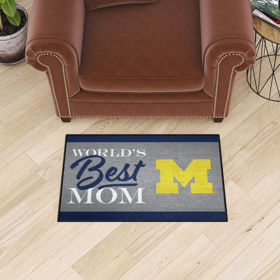 Michigan Wolverines 20 x 30 WORLDS BEST MOM Floor Mat