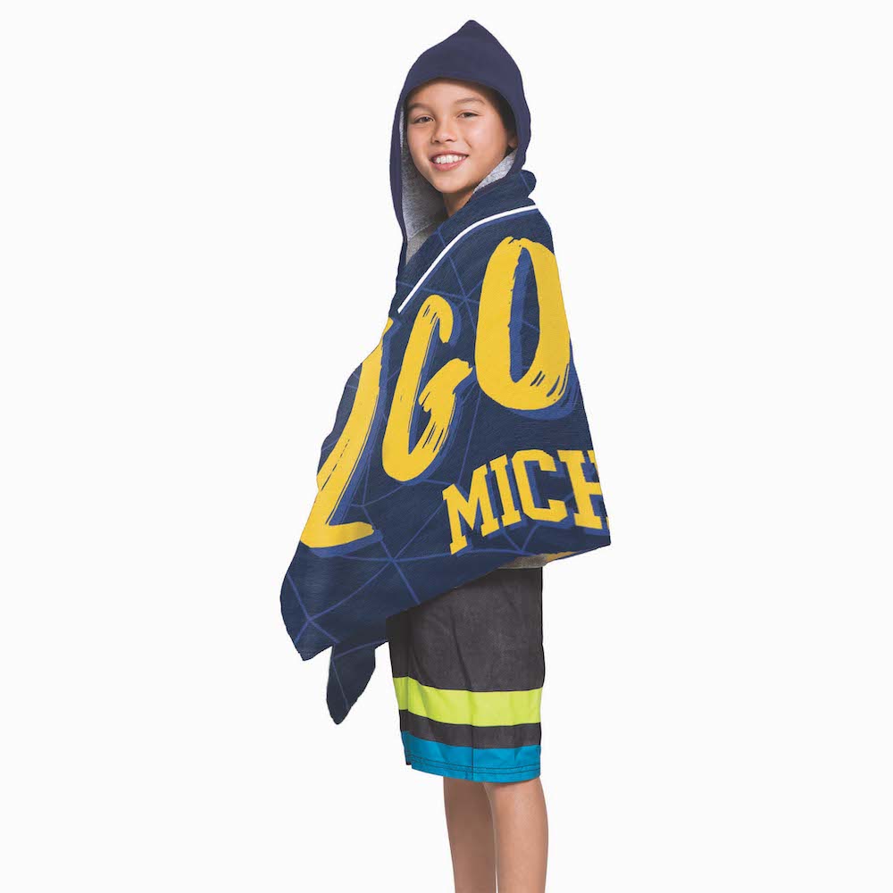 Michigan Wolverines Youth Hooded Beach Towel