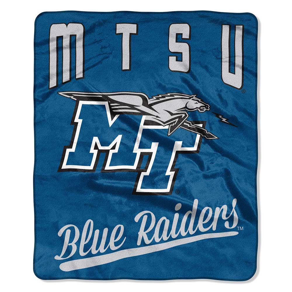 Middle Tennessee State Blue Raiders Plush Fleece Raschel Blanket 50 x 60