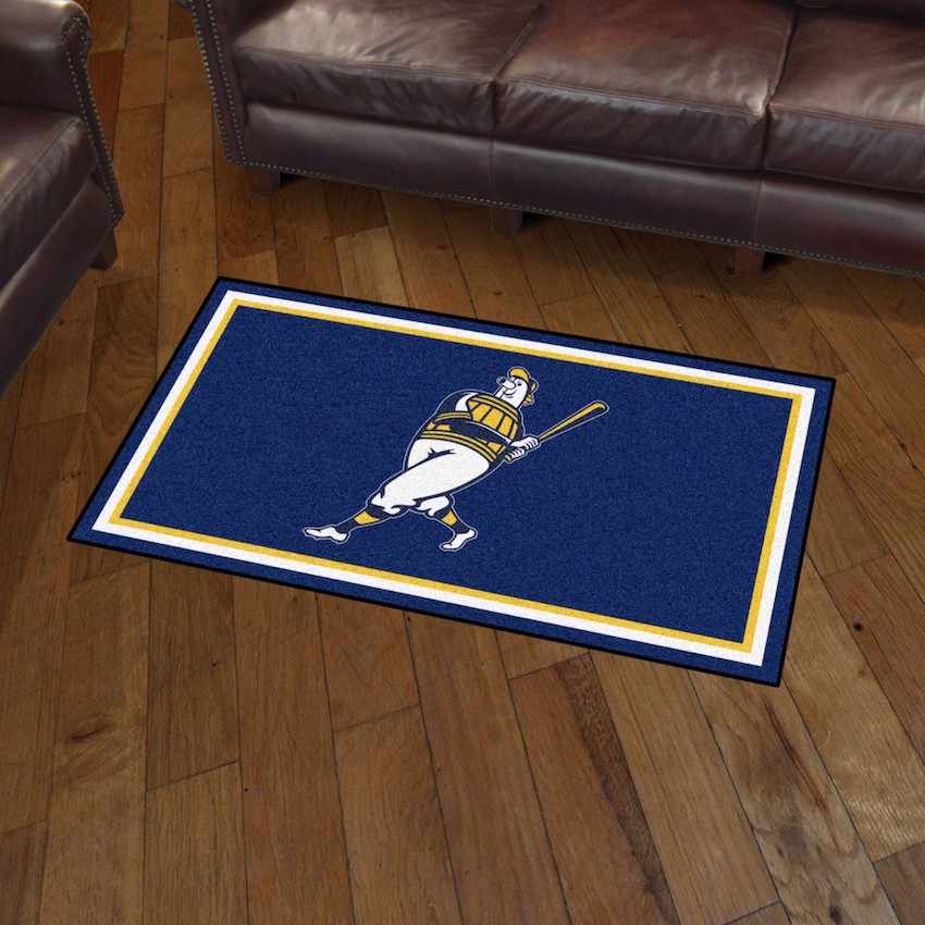 Milwaukee BERNIE BREWER 3x5 Area Rug