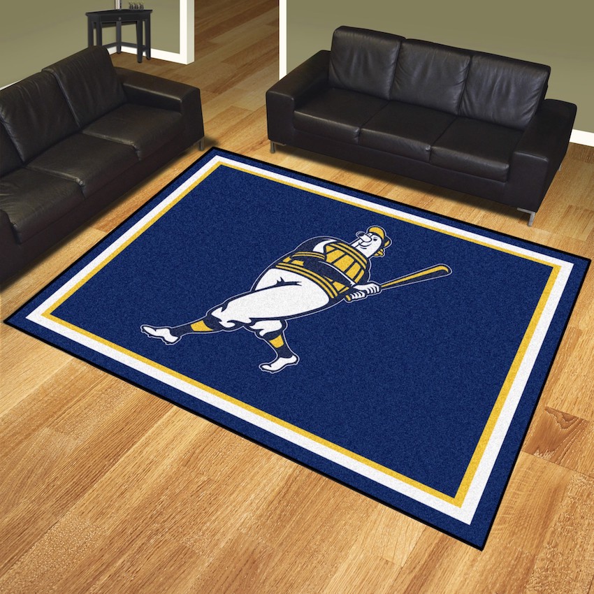 Milwaukee BERNIE BREWER Ultra Plush 8x10 Area Rug