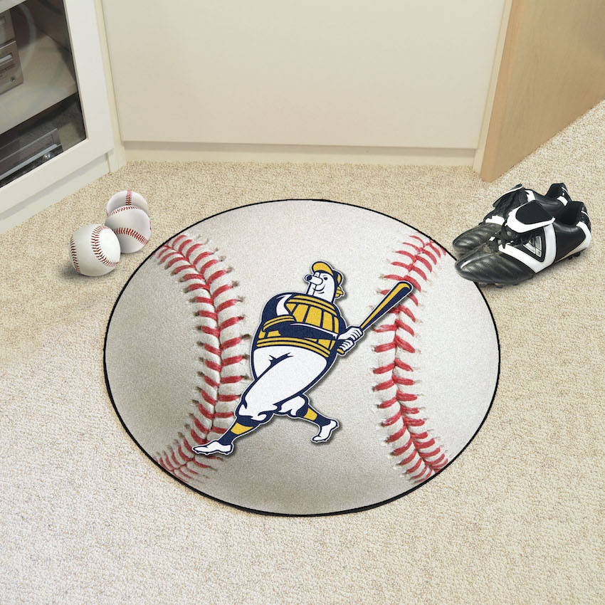 Milwaukee BERNIE BREWER Round Baseball Mat