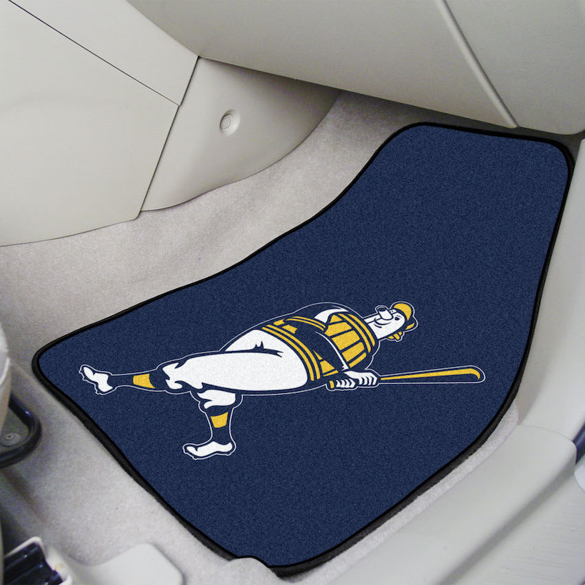 Milwaukee BERNIE BREWER Car Floor Mats 18 x 27 Carpeted-Pair