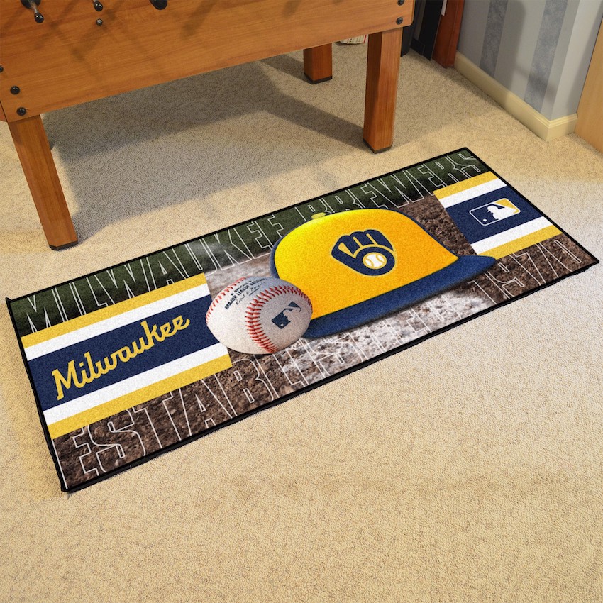 Milwaukee BERNIE BREWER 30 x 72 Baseball Carpet Runner