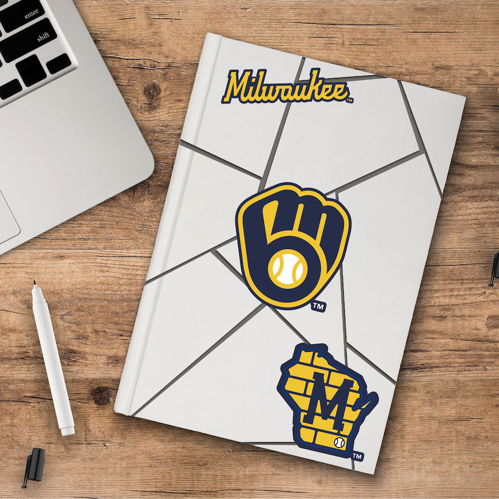 Milwaukee Brewers Team Logo Decal 3 Pack