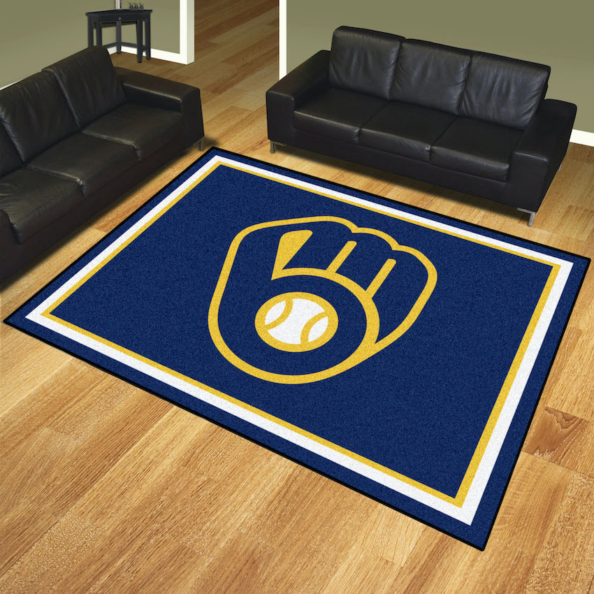 Milwaukee Brewers Ultra Plush 8x10 Area Rug