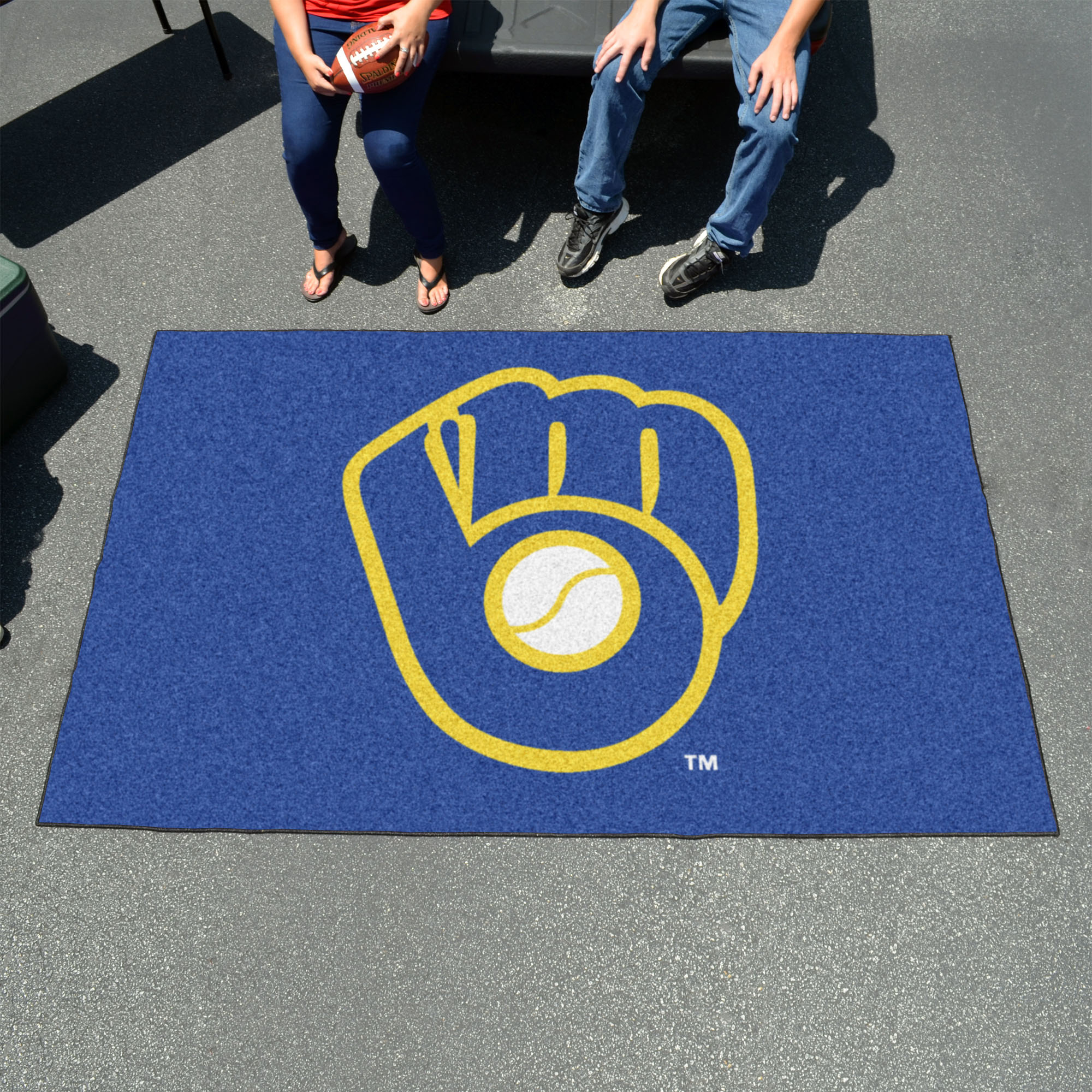 Milwaukee Brewers MB LOGO MB LOGO UTILI-MAT 60 x 96 Rug