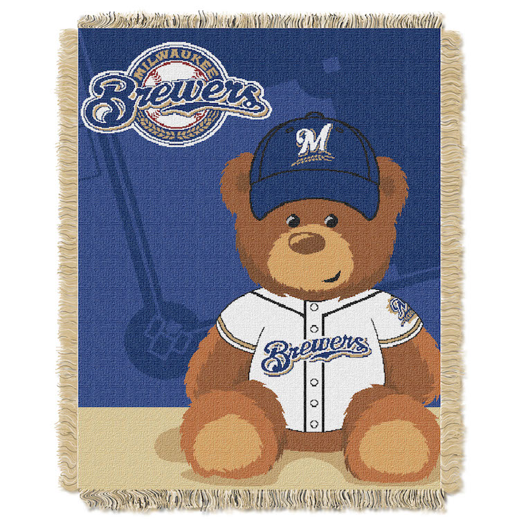 Milwaukee Brewers Woven Baby Blanket 36 x 48