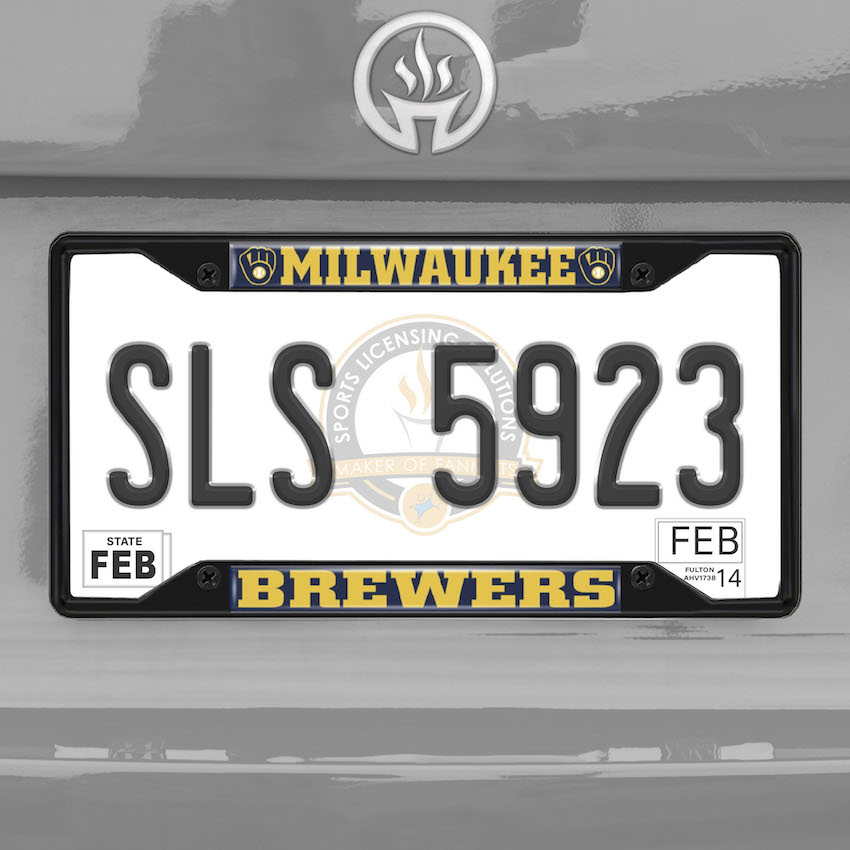 Milwaukee Brewers Black License Plate Frame