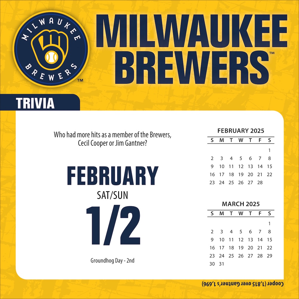 Milwaukee Brewers 2025 MLB Page-A-Day Box Calendar