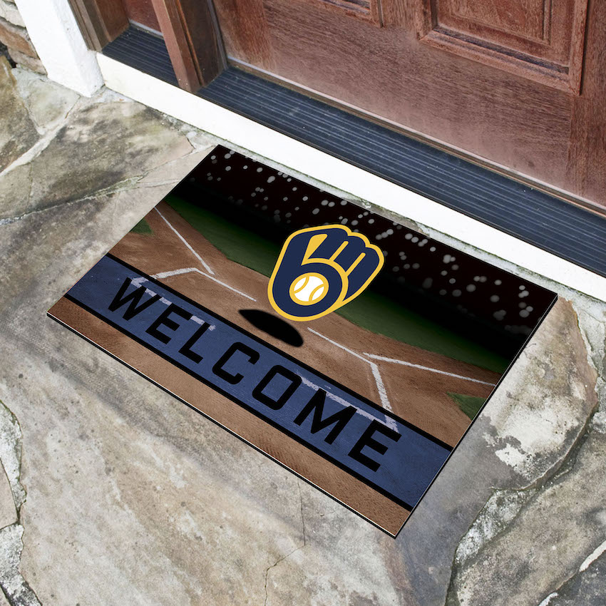 Milwaukee Brewers Recycled Crumb Rubber Door Mat