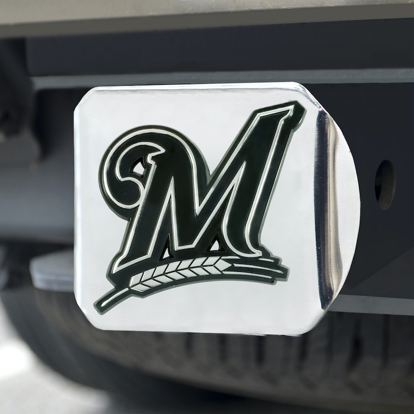 Milwaukee Brewers Chrome Trailer Hitch Cover