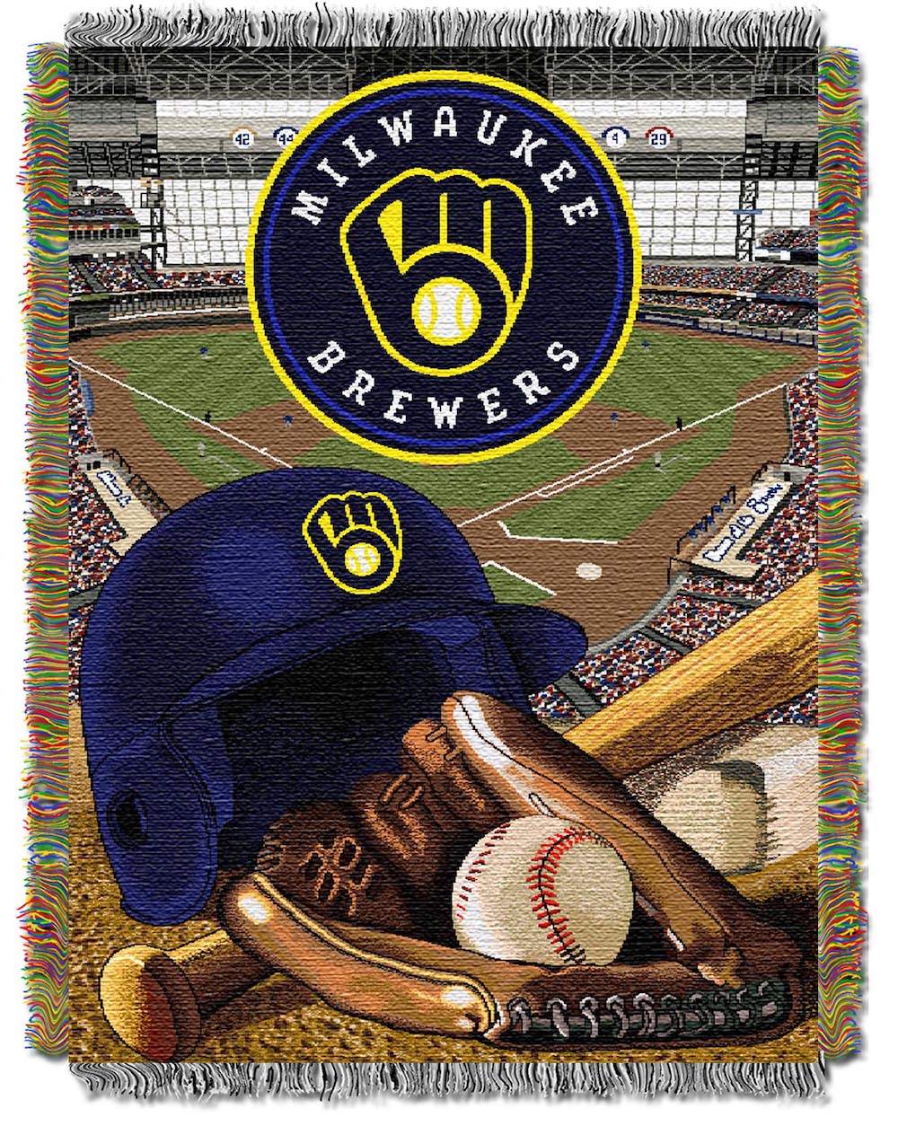 Milwaukee Brewers Home Field Advantage Series Tapestry Blanket 48 x 60