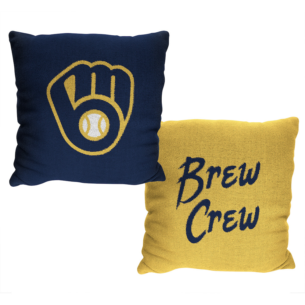 Milwaukee Brewers Double Sided INVERT Woven Pillow