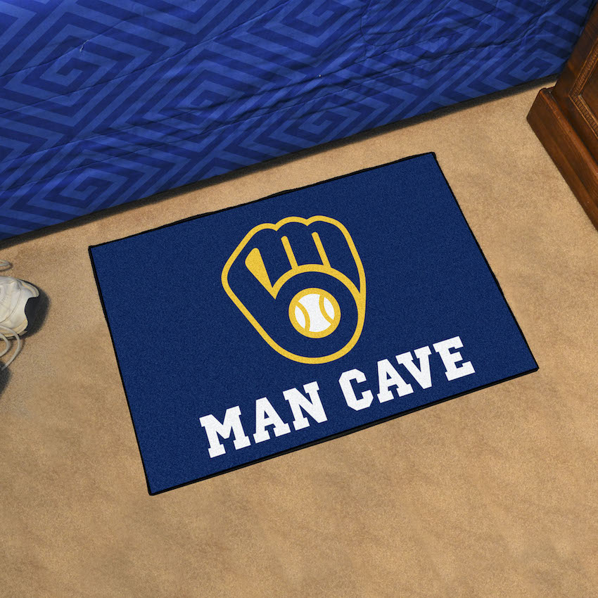 Milwaukee Brewers MAN CAVE 20 x 30 STARTER Floor Mat