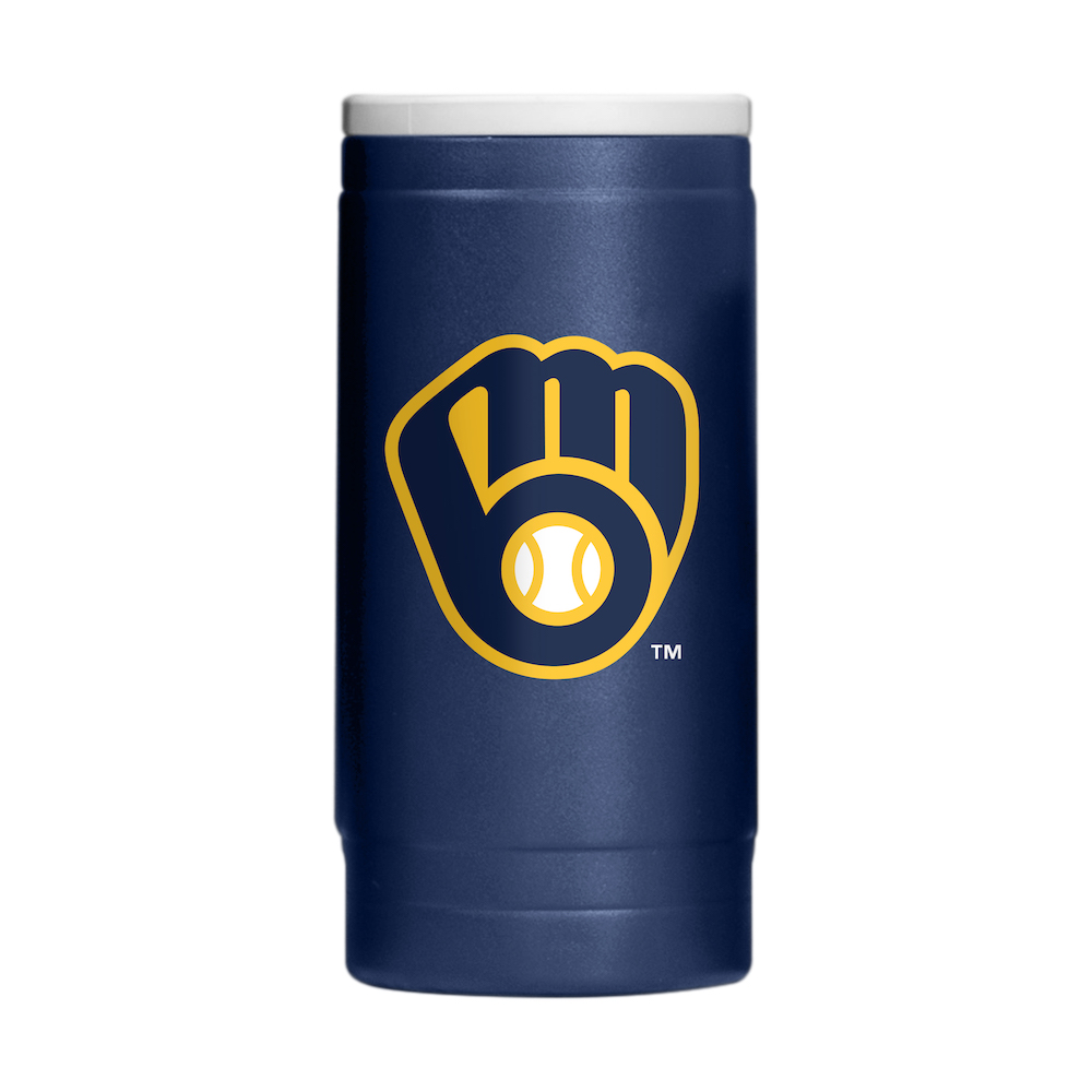 Milwaukee Brewers Powder Coated 12 oz. Slim Can Coolie